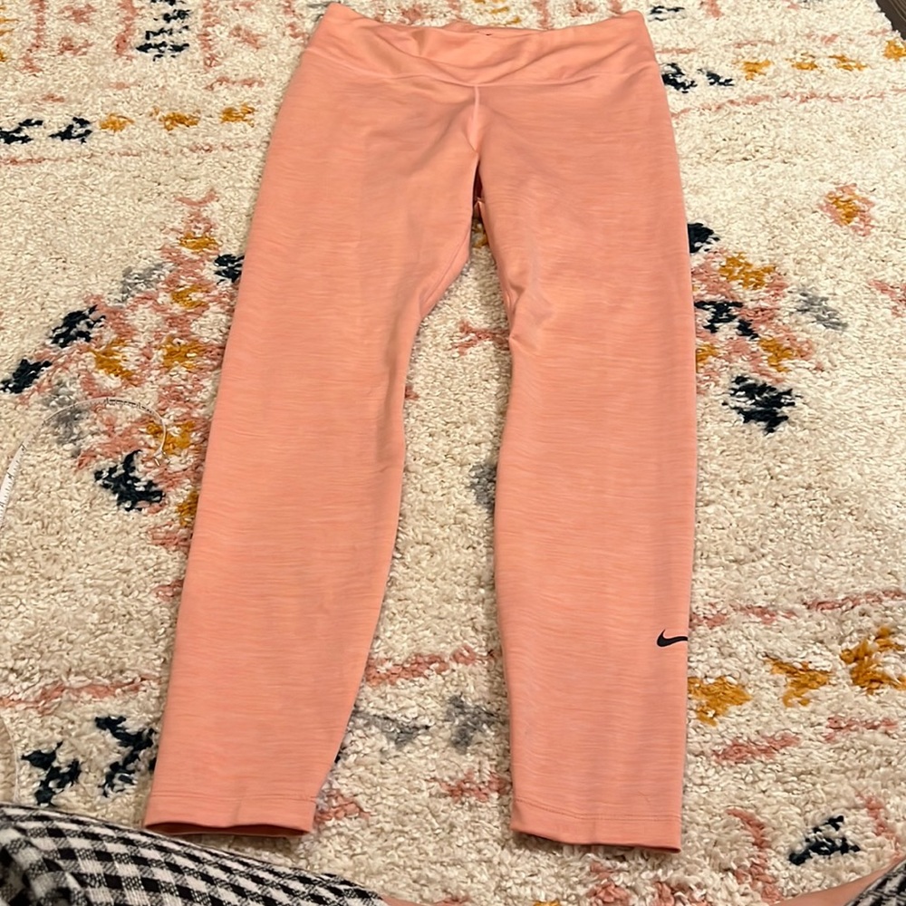 Nike dri-fit leggings heathered pink